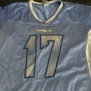 womens chargers shirt. runs short